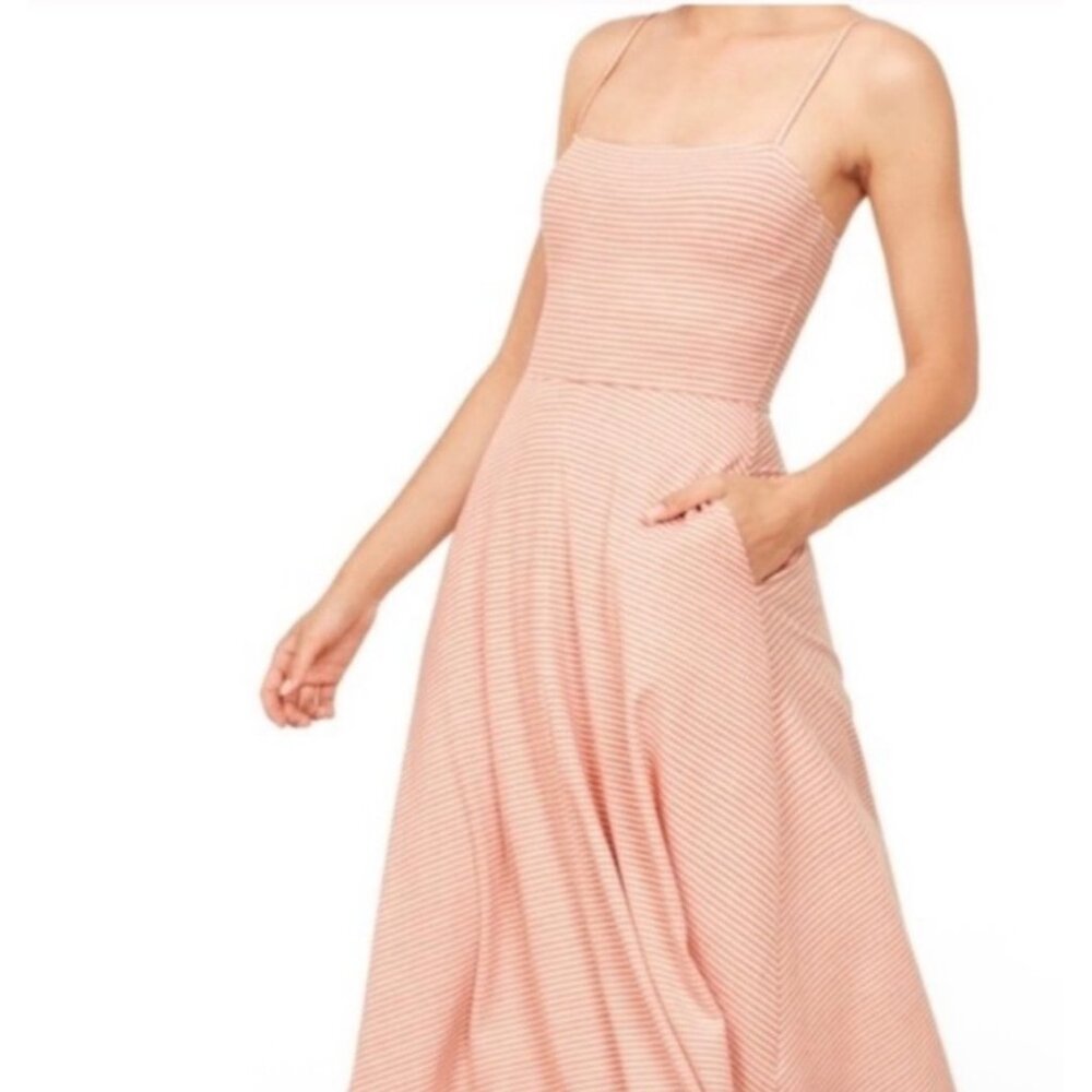 Reformation Striped Spaghetti Strap Full Skirt Striped Sundress Sz M